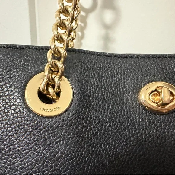 Coach Black Leather Hand Bag - Picture 4 of 5